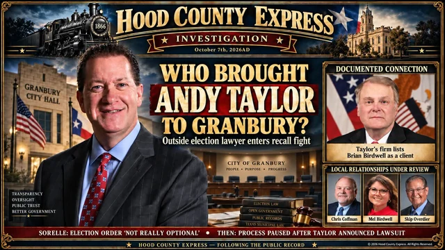 Who brought Andy Taylor to Granbury?
