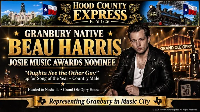 Granbury’s Beau Harris earns Josie Music Awards nomination